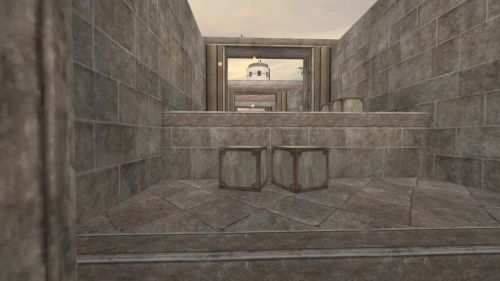 Unreal Tournament 99 First Person gameplay screenshot 1 of 10 - Map: CTF-BT-TrainingGrounds01-Jump.unr - Demo: 257bbcea-3223-4ea2-a101-519df9ca7454.dem - Gameplay match