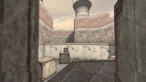 Unreal Tournament 99 First Person gameplay screenshot 3 of 10 - Map: CTF-BT-TrainingGrounds01-Jump.unr - Demo: 257bbcea-3223-4ea2-a101-519df9ca7454.dem - Gameplay match