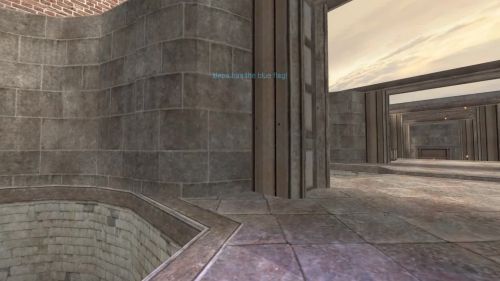 Unreal Tournament 99 First Person gameplay screenshot 8 of 10 - Map: CTF-BT-TrainingGrounds01-Jump.unr - Demo: 257bbcea-3223-4ea2-a101-519df9ca7454.dem - Gameplay match