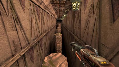 Unreal Tournament 99 First Person gameplay screenshot 1 of 9 - Map: CTF-BT-(Cyb)EvilPower.unr - Demo: bb084982-fb8d-4d2e-8ed7-c5f420b54a00.dem - Gameplay match