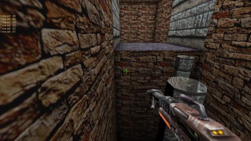 Unreal Tournament 99 First Person gameplay screenshot 3 of 9 - Map: CTF-BT-(Cyb)EvilPower.unr - Demo: bb084982-fb8d-4d2e-8ed7-c5f420b54a00.dem - Gameplay match