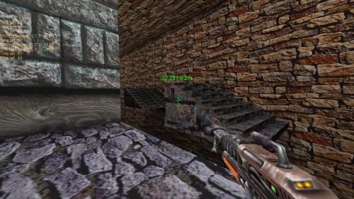Unreal Tournament 99 First Person gameplay screenshot 4 of 9 - Map: CTF-BT-(Cyb)EvilPower.unr - Demo: bb084982-fb8d-4d2e-8ed7-c5f420b54a00.dem - Gameplay match