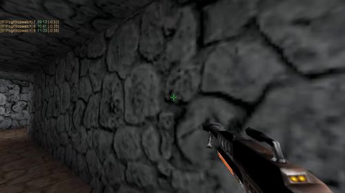 Unreal Tournament 99 First Person gameplay screenshot 8 of 9 - Map: CTF-BT-(Cyb)EvilPower.unr - Demo: bb084982-fb8d-4d2e-8ed7-c5f420b54a00.dem - Gameplay match