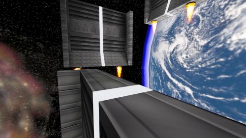 Unreal Tournament 99 First Person gameplay screenshot 3 of 7 - Map: CTF-BT+(CN)BeamMeUpScotty-v3.unr - Demo: 0eafae48-3633-47e0-b30a-7f3a7f59db02.dem - Gameplay match