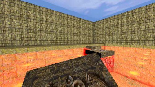 Unreal Tournament 99 First Person gameplay screenshot 3 of 10 - Map: CTF-BT-(ElitE)AncientOld-FX1_dbl.unr - Demo: cdeaaec6-a579-4203-8096-70b7d2d08534.dem - Gameplay match