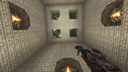 Unreal Tournament 99 First Person gameplay screenshot 8 of 10 - Map: CTF-BT-(UTW)Chichen-Itza.unr - Demo: 914a8ccf-8b03-4bae-b232-3961a5f105d6.dem - Gameplay match