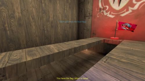 Unreal Tournament 99 First Person gameplay screenshot 8 of 11 - Map: CTF-BT-andACTION-dbl.unr - Demo: e0bde1b0-81ce-4e21-9876-db74179b496d.dem - Gameplay match
