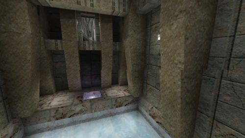 Unreal Tournament 99 First Person gameplay screenshot 4 of 11 - Map: CTF-BT-A-Desolate-Place.unr - Demo: 4ba6e016-0b6f-4a94-aa4a-9ee608e62f1b.dem - Gameplay match