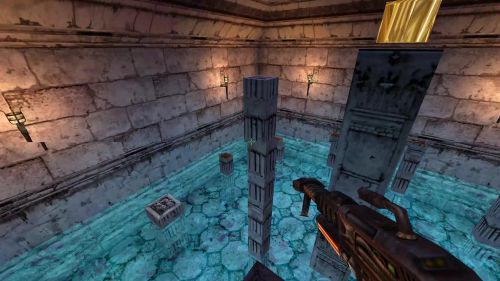 Unreal Tournament 99 First Person gameplay screenshot 9 of 10 - Map: CTF-BT+EotY2015-EZ.unr - Demo: d03c5d22-8f31-49de-bcb0-1d033e88c9fc.dem - Gameplay match