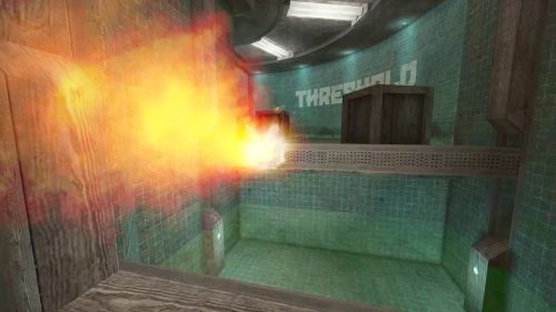 Unreal Tournament 99 First Person gameplay screenshot 6 of 10 - Map: CTF-BT-Threshold.unr - Demo: dd981b63-9ffb-46fe-adbd-16153a988c1d.dem - Gameplay match