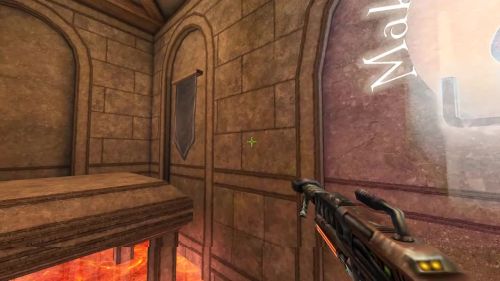 Unreal Tournament 99 First Person gameplay screenshot 1 of 10 - Map: CTF-BT-AzurePalace-V1.unr - Demo: 52e6ea7a-c72d-46c2-8e41-6758c15b4a3e.dem - Gameplay match