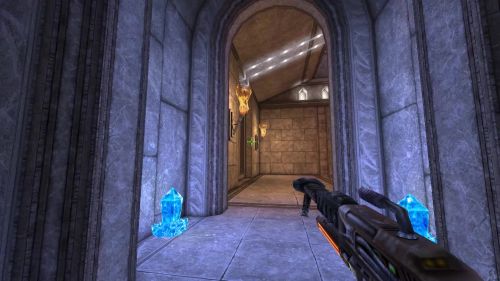 Unreal Tournament 99 First Person gameplay screenshot 5 of 10 - Map: CTF-BT-AzurePalace-V1.unr - Demo: 52e6ea7a-c72d-46c2-8e41-6758c15b4a3e.dem - Gameplay match