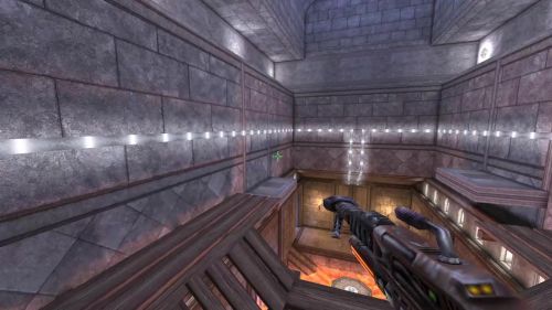 Unreal Tournament 99 First Person gameplay screenshot 6 of 10 - Map: CTF-BT-AzurePalace-V1.unr - Demo: 52e6ea7a-c72d-46c2-8e41-6758c15b4a3e.dem - Gameplay match