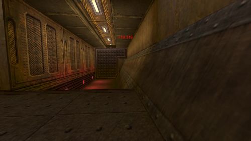 Unreal Tournament 99 First Person gameplay screenshot 4 of 10 - Map: CTF-BT-Linear.unr - Demo: 39026810-8185-4b6e-98a8-b7e9c9420ad0.dem - Gameplay match