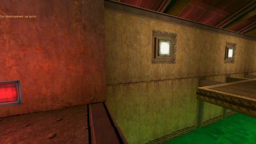 Unreal Tournament 99 First Person gameplay screenshot 6 of 10 - Map: CTF-BT-Linear.unr - Demo: 39026810-8185-4b6e-98a8-b7e9c9420ad0.dem - Gameplay match