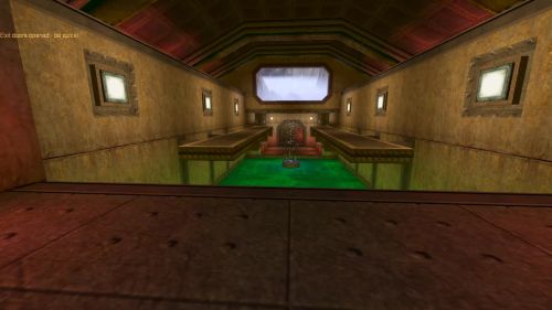 Unreal Tournament 99 First Person gameplay screenshot 7 of 10 - Map: CTF-BT-Linear.unr - Demo: 39026810-8185-4b6e-98a8-b7e9c9420ad0.dem - Gameplay match