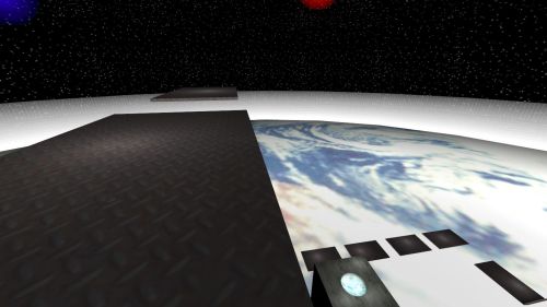 Unreal Tournament 99 First Person gameplay screenshot 5 of 10 - Map: CTF-BT-(W-B)InSpace_fix.unr - Demo: 982973c2-babc-48a0-847e-340e2c6f6d92.dem - Gameplay match