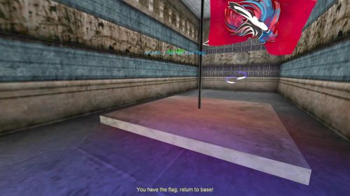 Unreal Tournament 99 First Person gameplay screenshot 10 of 10 - Map: CTF-BT-(W-B)InSpace_fix.unr - Demo: 982973c2-babc-48a0-847e-340e2c6f6d92.dem - Gameplay match