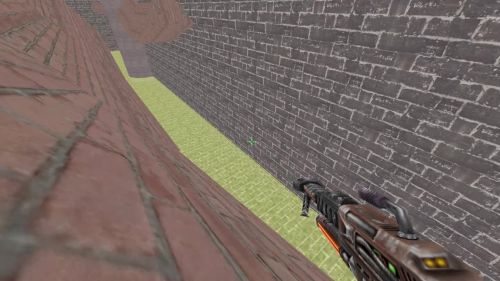 Unreal Tournament 99 First Person gameplay screenshot 2 of 10 - Map: CTF-BT-Surf-TestMap2.unr - Demo: 95a6d5a7-5f57-42d1-b023-a341245e7169.dem - Gameplay match