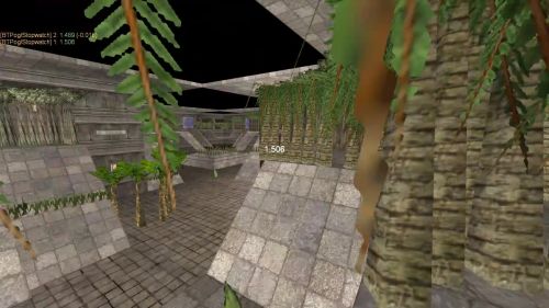 Unreal Tournament 99 First Person gameplay screenshot 3 of 12 - Map: CTF-BT-TreeTemple.unr - Demo: 4761cb3c-fc0a-4753-94ed-3da60e864457.dem - Gameplay match