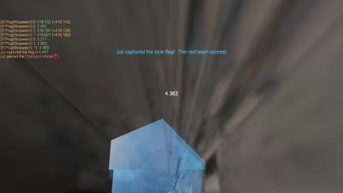 Unreal Tournament 99 First Person gameplay screenshot 8 of 12 - Map: CTF-BT-TreeTemple.unr - Demo: 4761cb3c-fc0a-4753-94ed-3da60e864457.dem - Gameplay match