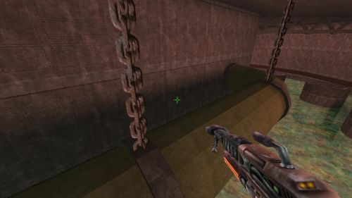 Unreal Tournament 99 First Person gameplay screenshot 1 of 9 - Map: CTF-BT-Nevermore-RE.unr - Demo: 1ebcbb35-63d5-4d6a-9a51-902572e259d0.dem - Gameplay match