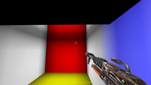 Unreal Tournament 99 First Person gameplay screenshot 5 of 10 - Map: CTF-BT-REDvsBLUE-(Level3).unr - Demo: b5935424-61d9-419a-bc51-4f06197509b4.dem - Gameplay match
