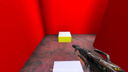 Unreal Tournament 99 First Person gameplay screenshot 9 of 10 - Map: CTF-BT-REDvsBLUE-(Level3).unr - Demo: b5935424-61d9-419a-bc51-4f06197509b4.dem - Gameplay match