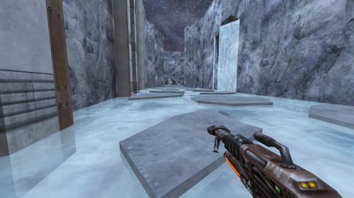 Unreal Tournament 99 First Person gameplay screenshot 6 of 9 - Map: CTF-BT-Gloaming.unr - Demo: bcf314af-cb7d-40d9-9a61-56337a299b44.dem - Gameplay match