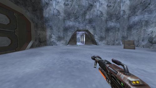 Unreal Tournament 99 First Person gameplay screenshot 7 of 9 - Map: CTF-BT-Gloaming.unr - Demo: bcf314af-cb7d-40d9-9a61-56337a299b44.dem - Gameplay match