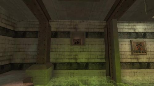 Unreal Tournament 99 First Person gameplay screenshot 4 of 10 - Map: CTF-BT-DecayedCollapseCB2.unr - Demo: 0d89cb3a-5ff4-4fca-b9ec-0c61e43bde0a.dem - Gameplay match