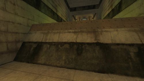 Unreal Tournament 99 First Person gameplay screenshot 7 of 10 - Map: CTF-BT-DecayedCollapseCB2.unr - Demo: 0d89cb3a-5ff4-4fca-b9ec-0c61e43bde0a.dem - Gameplay match