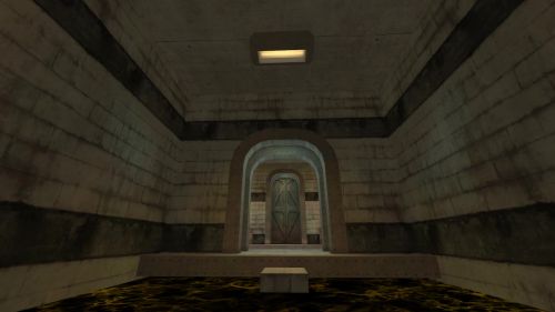 Unreal Tournament 99 First Person gameplay screenshot 9 of 10 - Map: CTF-BT-DecayedCollapseCB2.unr - Demo: 0d89cb3a-5ff4-4fca-b9ec-0c61e43bde0a.dem - Gameplay match