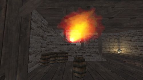 Unreal Tournament 99 First Person gameplay screenshot 7 of 10 - Map: CTF-BT-BunnyVillage-vF.unr - Demo: bed58b2d-5003-42d8-9f52-5f28eea48f43.dem - Gameplay match