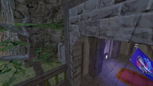 Unreal Tournament 99 First Person gameplay screenshot 9 of 10 - Map: CTF-BT-BunnyVillage-vF.unr - Demo: bed58b2d-5003-42d8-9f52-5f28eea48f43.dem - Gameplay match