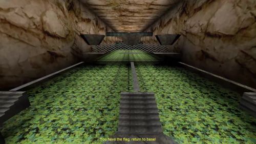 Unreal Tournament 99 First Person gameplay screenshot 3 of 9 - Map: CTF-BT-SpiderBattleField.unr - Demo: bd783bb3-98a6-4214-9d90-fc4a787a26bd.dem - Gameplay match