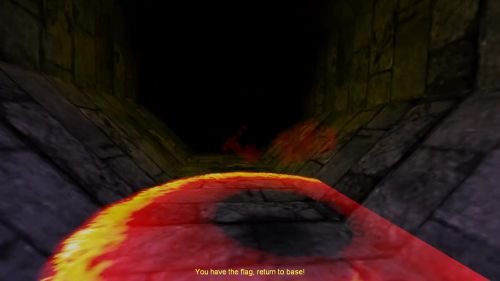 Unreal Tournament 99 First Person gameplay screenshot 5 of 9 - Map: CTF-BT-SpiderBattleField.unr - Demo: bd783bb3-98a6-4214-9d90-fc4a787a26bd.dem - Gameplay match