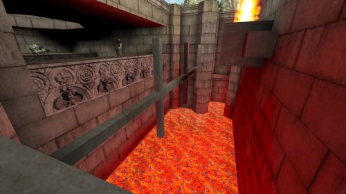 Unreal Tournament 99 First Person gameplay screenshot 6 of 9 - Map: CTF-BT-(CN)Happy2011.unr - Demo: fbaea4ab-1b5b-412d-817f-d2d5b324a29e.dem - Gameplay match