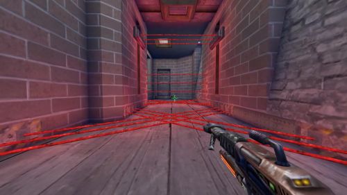 Unreal Tournament 99 First Person gameplay screenshot 4 of 9 - Map: CTF-BT-FlagrantCB.unr - Demo: d608f9f6-5849-4ee8-a528-2c5accc285b6.dem - Gameplay match