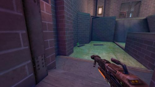 Unreal Tournament 99 First Person gameplay screenshot 6 of 9 - Map: CTF-BT-FlagrantCB.unr - Demo: d608f9f6-5849-4ee8-a528-2c5accc285b6.dem - Gameplay match
