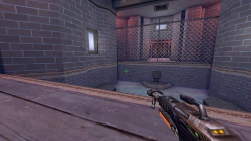 Unreal Tournament 99 First Person gameplay screenshot 8 of 9 - Map: CTF-BT-FlagrantCB.unr - Demo: d608f9f6-5849-4ee8-a528-2c5accc285b6.dem - Gameplay match