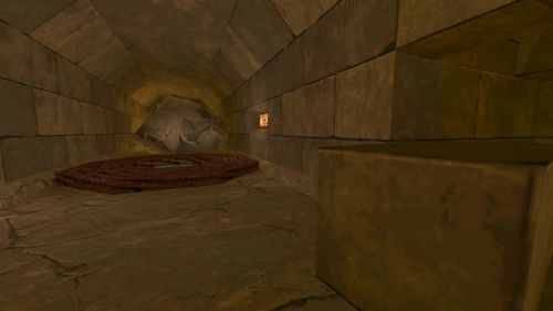 Unreal Tournament 99 First Person gameplay screenshot 8 of 10 - Map: CTF-BT-DreamersRuinsV2.unr - Demo: 7e71d814-f0dd-490a-be7a-f93cb8317c15.dem - Gameplay match