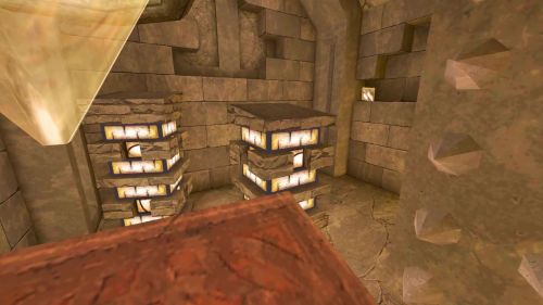 Unreal Tournament 99 First Person gameplay screenshot 9 of 10 - Map: CTF-BT-DreamersRuinsV2.unr - Demo: 7e71d814-f0dd-490a-be7a-f93cb8317c15.dem - Gameplay match