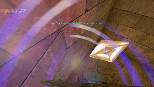 Unreal Tournament 99 First Person gameplay screenshot 10 of 10 - Map: CTF-BT-DreamersRuinsV2.unr - Demo: 7e71d814-f0dd-490a-be7a-f93cb8317c15.dem - Gameplay match