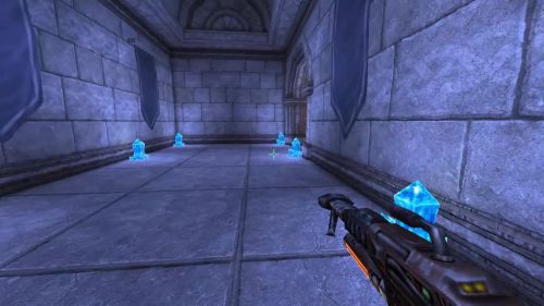 Unreal Tournament 99 First Person gameplay screenshot 1 of 9 - Map: CTF-BT-AzurePalace-V1.unr - Demo: 5a795482-3387-46fa-9612-689252885f7e.dem - Gameplay match