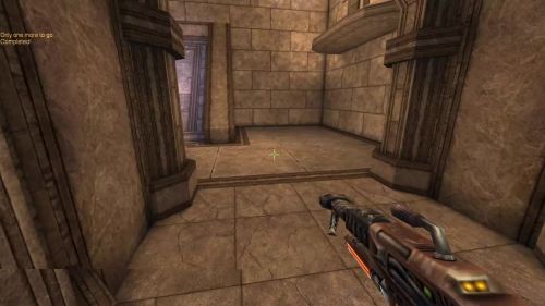 Unreal Tournament 99 First Person gameplay screenshot 2 of 9 - Map: CTF-BT-AzurePalace-V1.unr - Demo: 5a795482-3387-46fa-9612-689252885f7e.dem - Gameplay match