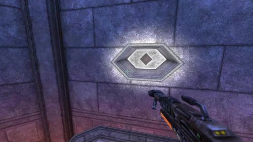 Unreal Tournament 99 First Person gameplay screenshot 3 of 9 - Map: CTF-BT-AzurePalace-V1.unr - Demo: 5a795482-3387-46fa-9612-689252885f7e.dem - Gameplay match