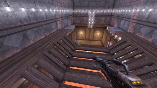 Unreal Tournament 99 First Person gameplay screenshot 5 of 9 - Map: CTF-BT-AzurePalace-V1.unr - Demo: 5a795482-3387-46fa-9612-689252885f7e.dem - Gameplay match