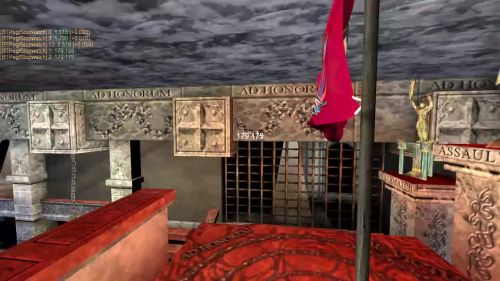 Unreal Tournament 99 First Person gameplay screenshot 5 of 10 - Map: CTF-BT-The_Room.unr - Demo: 75b8181d-bbbf-40ba-ad9e-99cac09bff6d.dem - Gameplay match