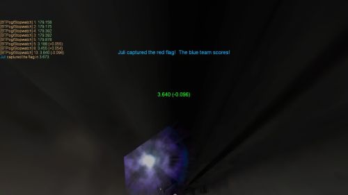 Unreal Tournament 99 First Person gameplay screenshot 8 of 10 - Map: CTF-BT-The_Room.unr - Demo: 75b8181d-bbbf-40ba-ad9e-99cac09bff6d.dem - Gameplay match